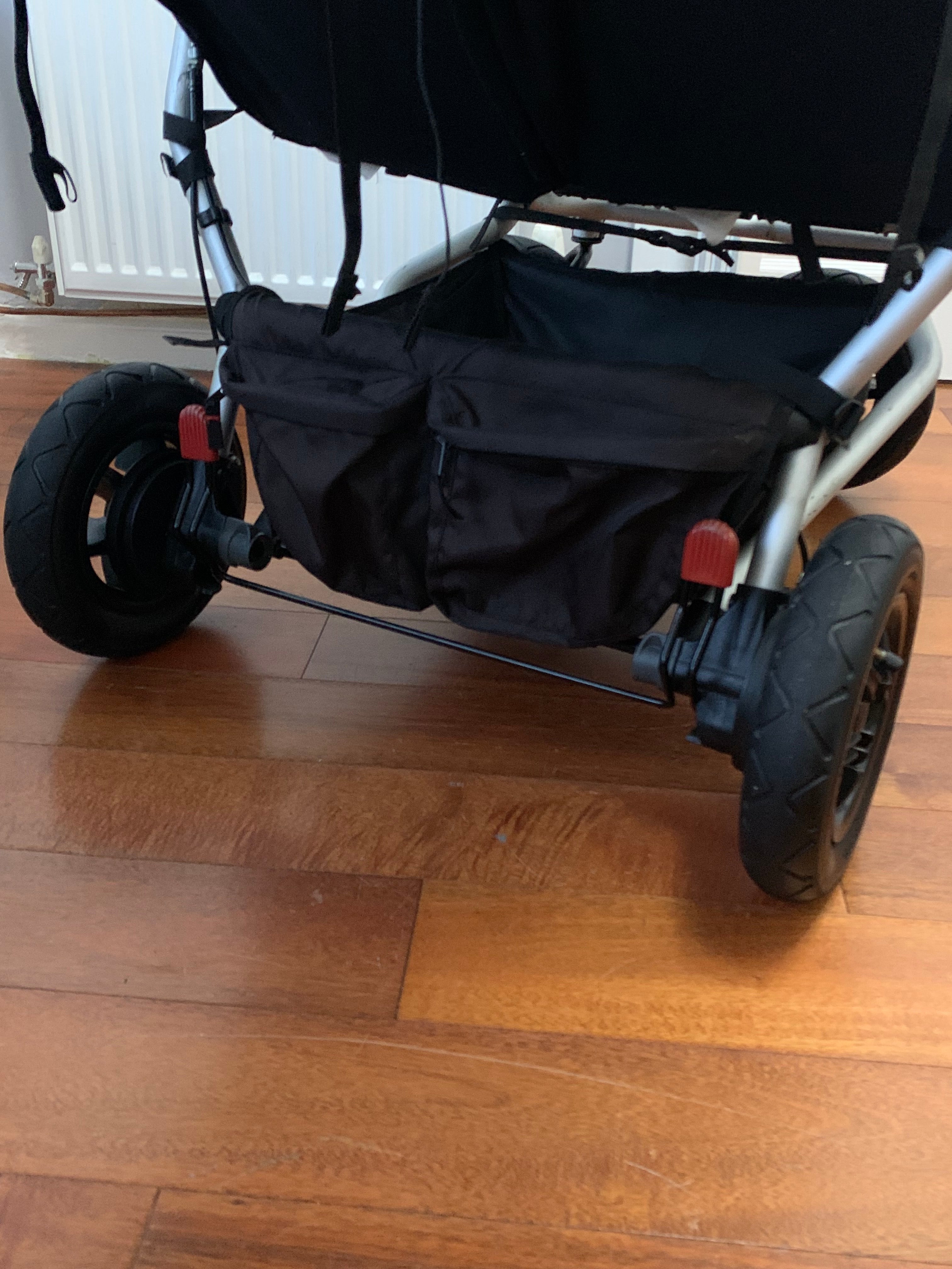 Mountain Buggy Duet V3 Twin Double Jogger Pram - Black, Used, Good Condition