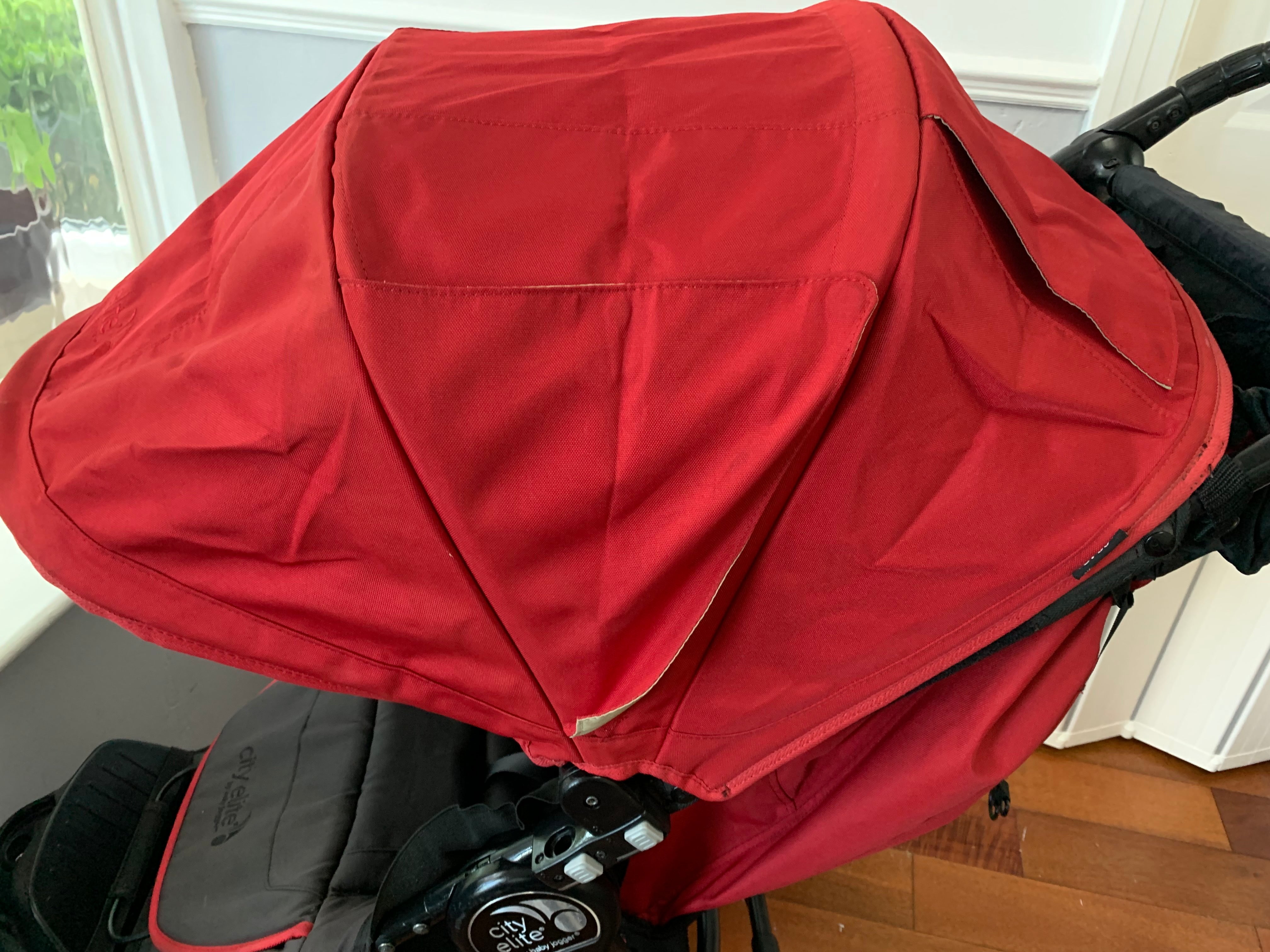 Baby Jogger City Elite All-Terrain Buggy & Carrycot - Red, Footmuff Included