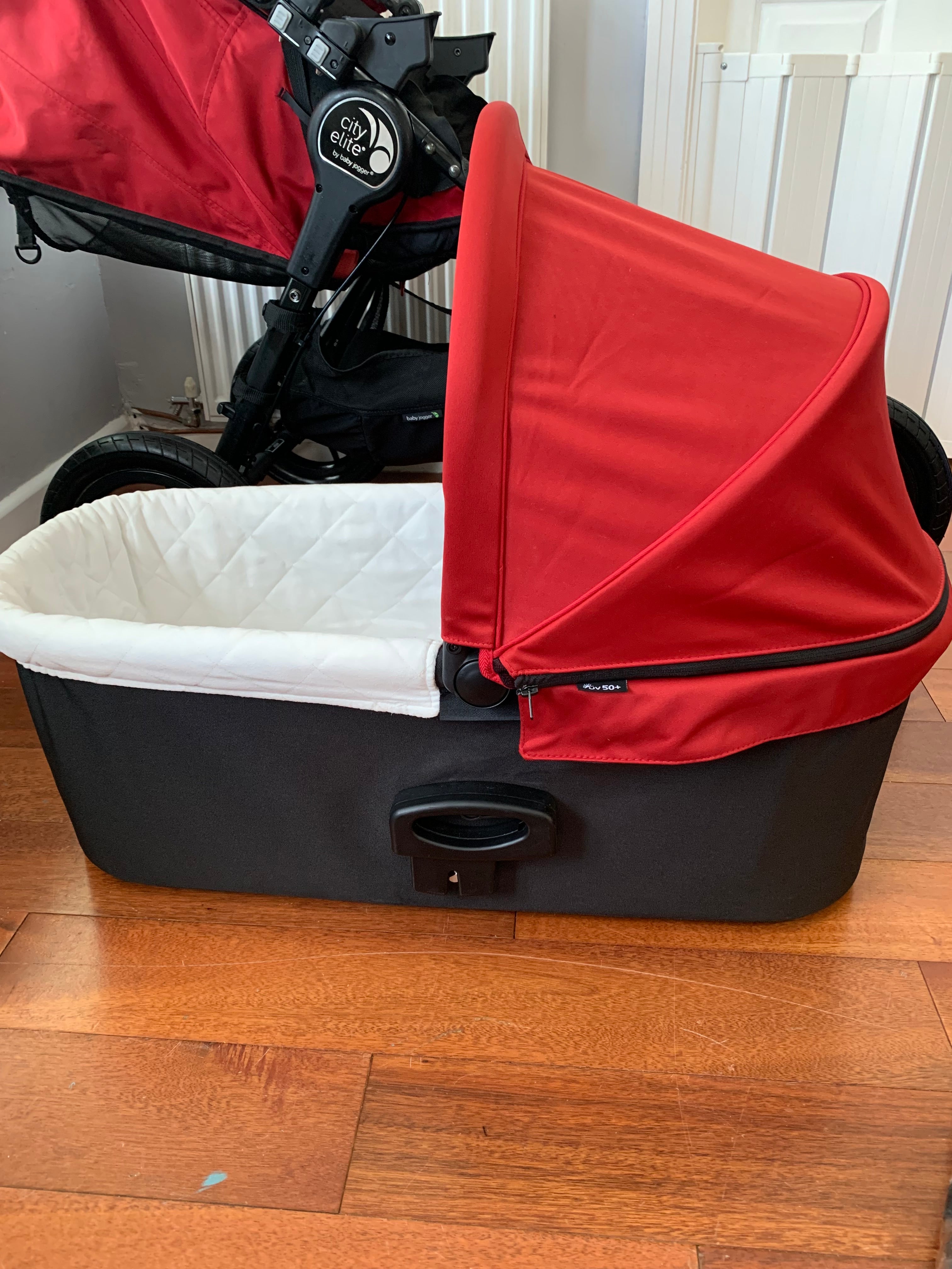 Baby Jogger City Elite All-Terrain Buggy & Carrycot - Red, Footmuff Included
