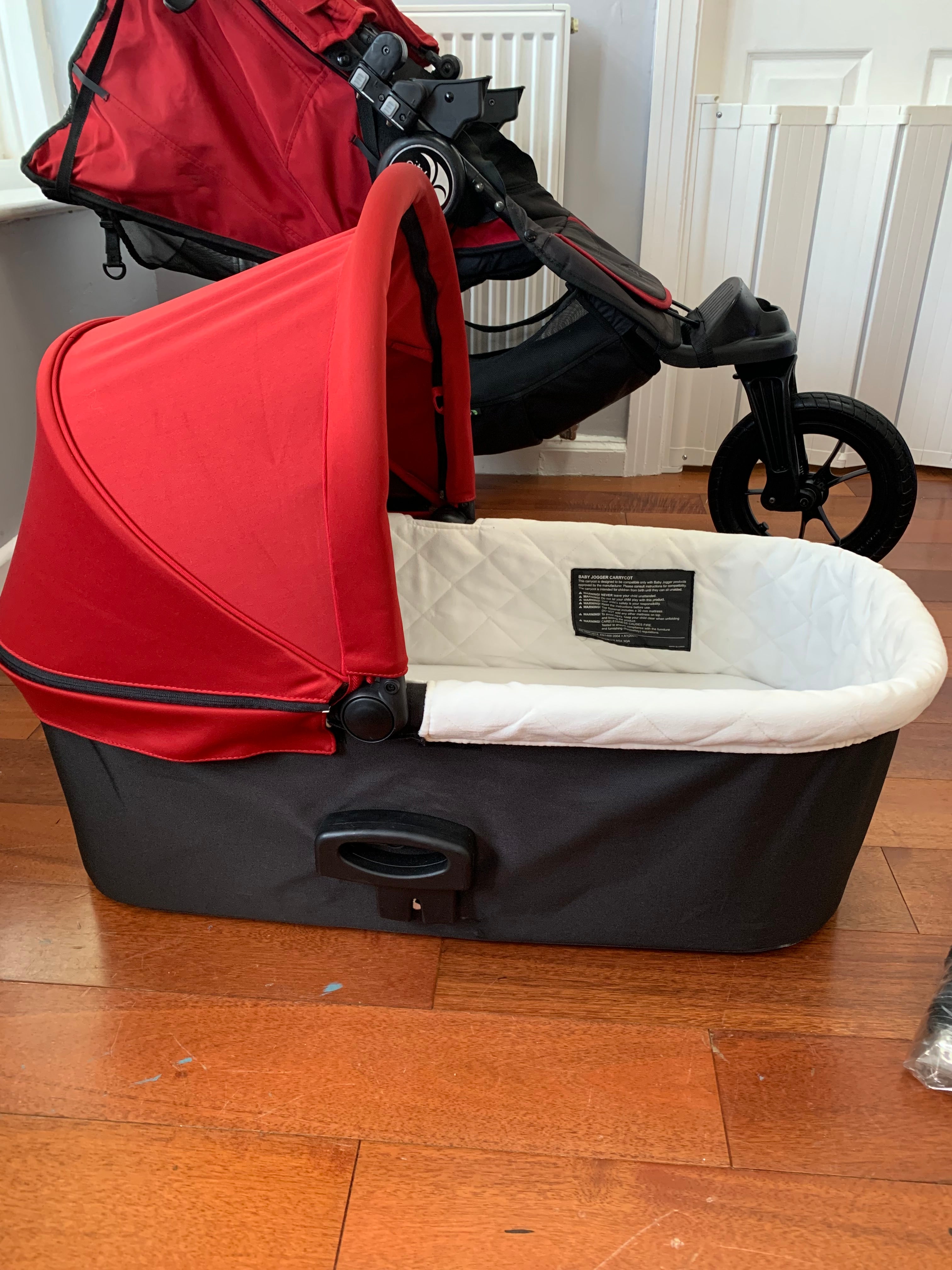 Baby Jogger City Elite All-Terrain Buggy & Carrycot - Red, Footmuff Included