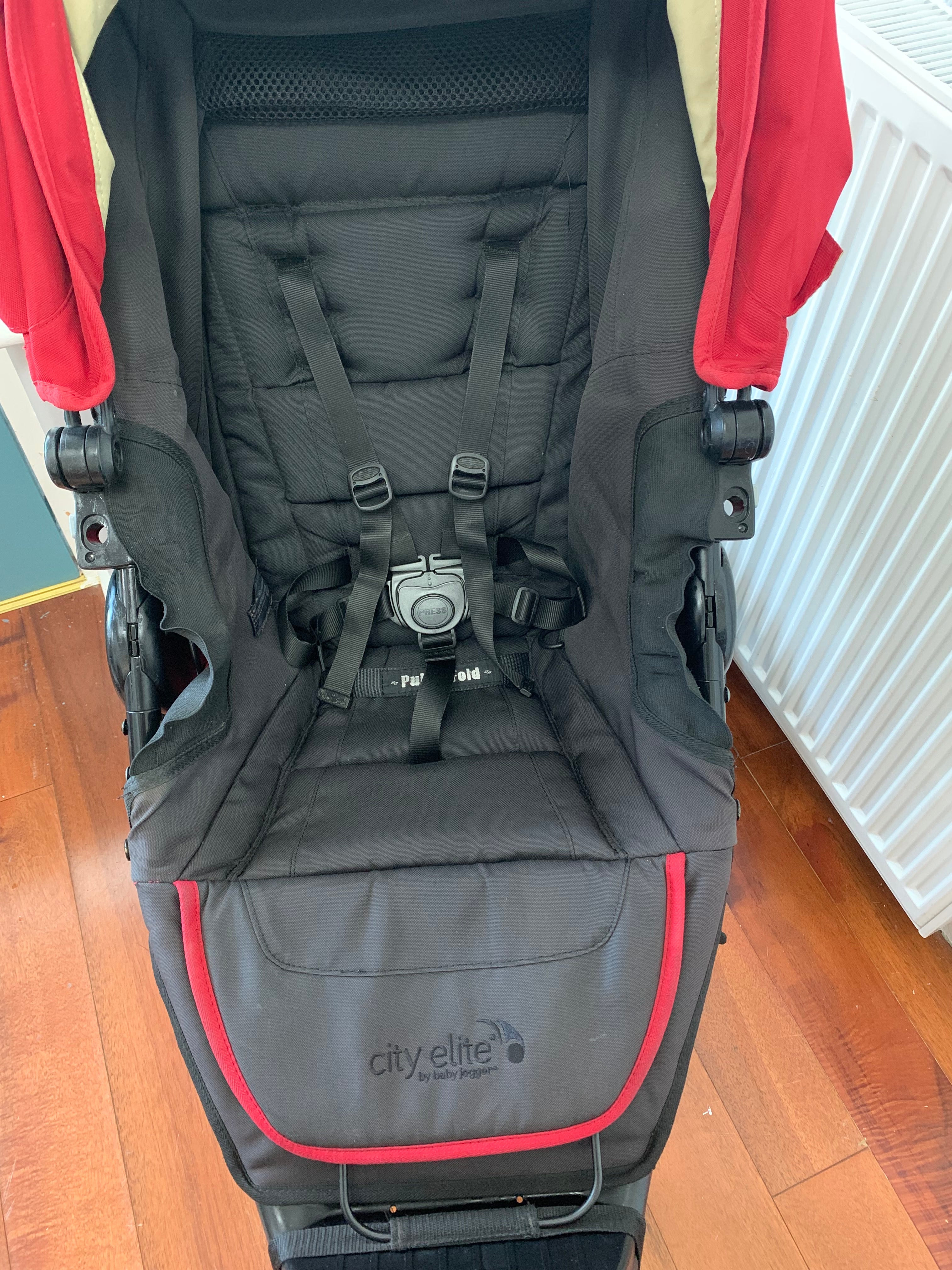Baby Jogger City Elite All-Terrain Buggy & Carrycot - Red, Footmuff Included