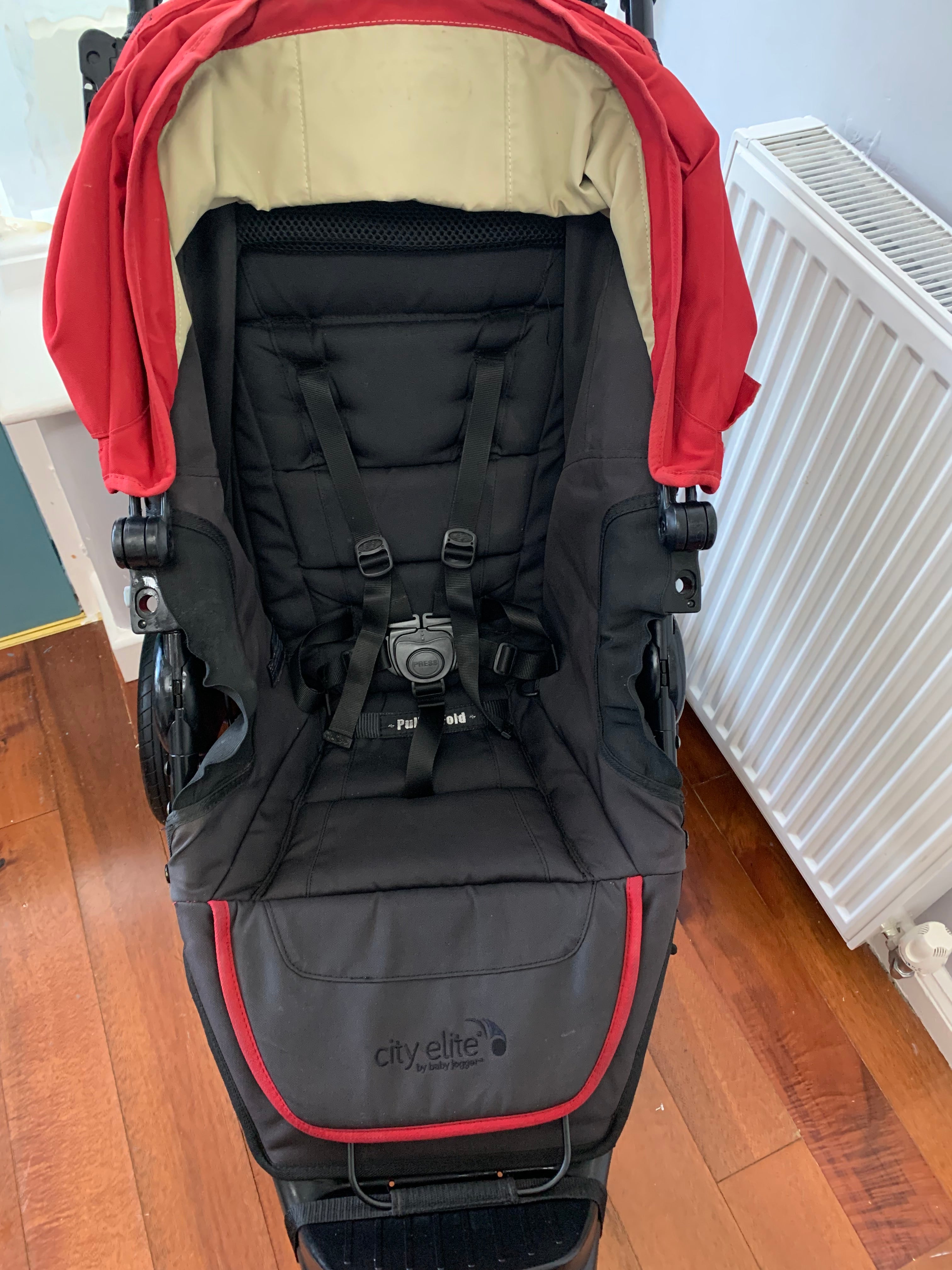 Baby Jogger City Elite All-Terrain Buggy & Carrycot - Red, Footmuff Included
