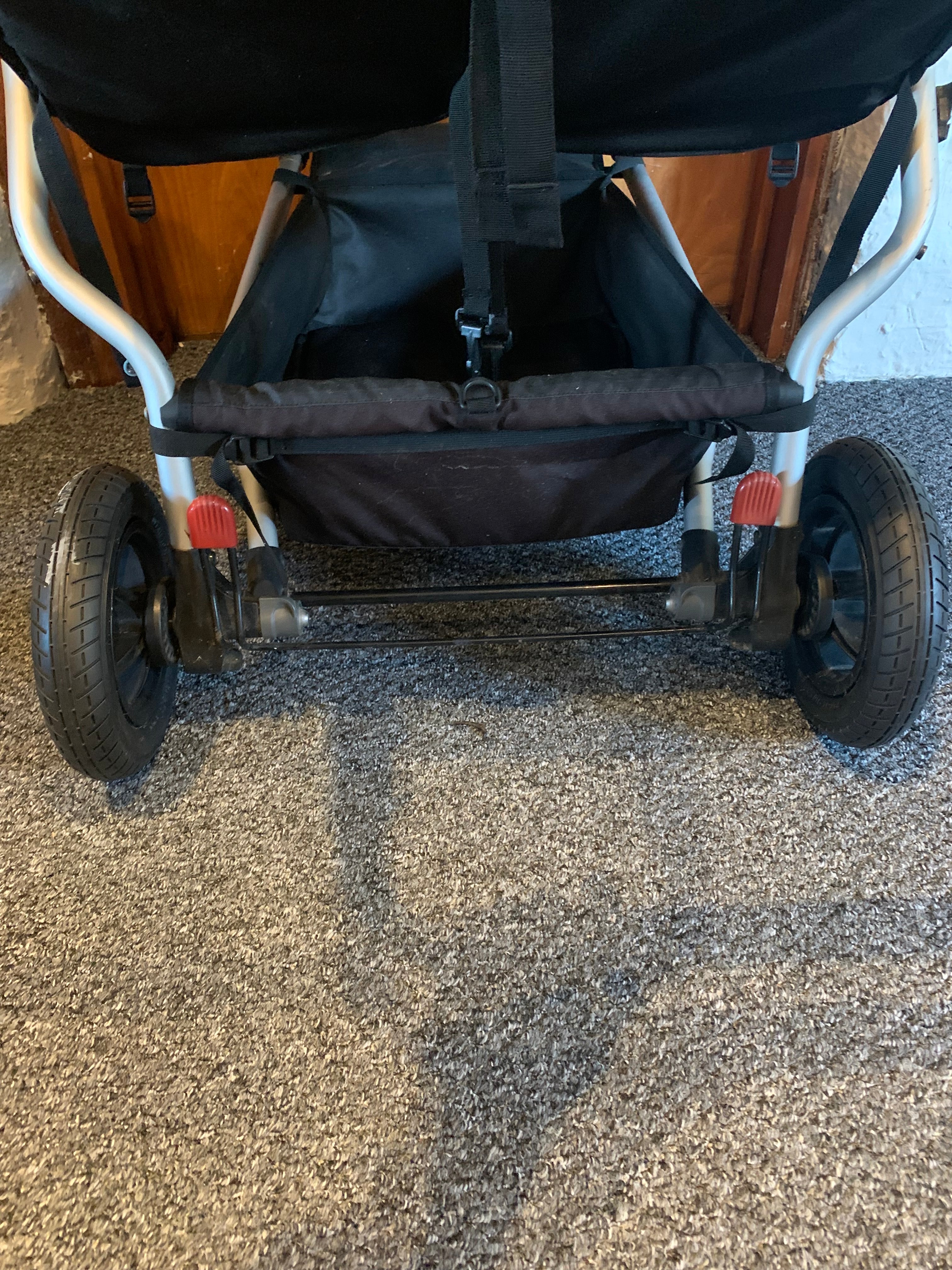 Mountain Buggy Duet V2 Red Double Pram Jogger - Used, Good Condition